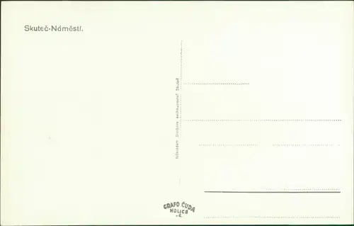 Postcard Skutsch Skuteč Marktplatz, Geschäfte - Brunnen 1938