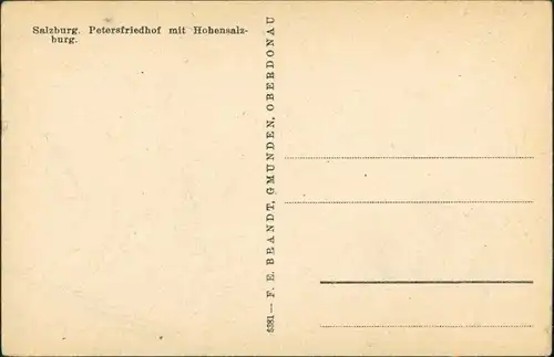 Ansichtskarte Salzburg Petersfriedhof 1934