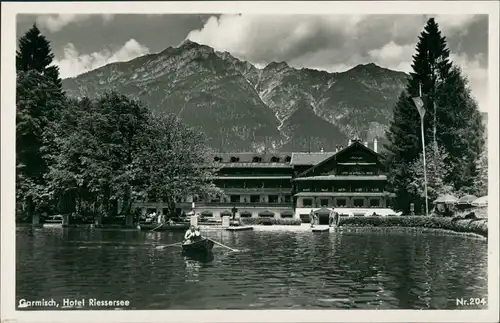 Ansichtskarte Garmisch-Partenkirchen Hotel Riessersee 1932