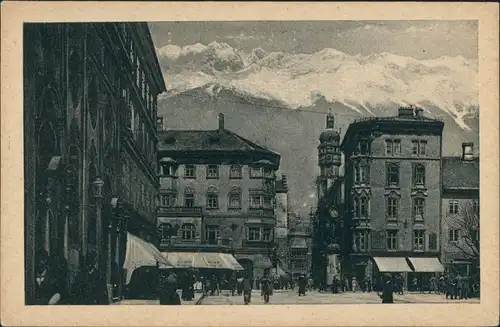 Ansichtskarte Innsbruck Maria Theresienstraße - Herzog Friedrichstraße 1930