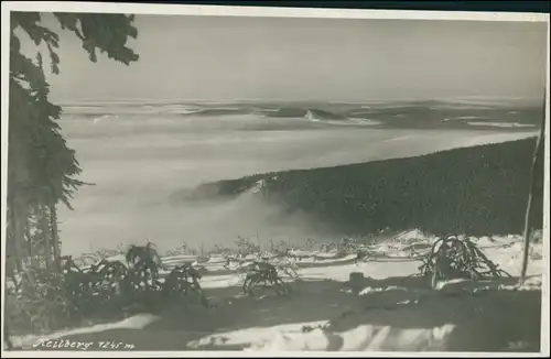 Sankt Joachimsthal Jáchymov Winter - Wolkendecke 1930 Privatfoto