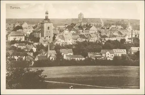 Postcard Turnau Turnov Stadtpartie 1926
