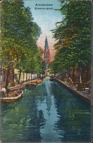 Postkaart Amsterdam Amsterdam Groenburgwal 1923