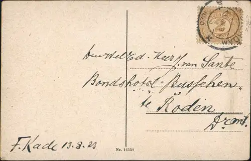 Postkaart Amsterdam Amsterdam Groenburgwal 1923