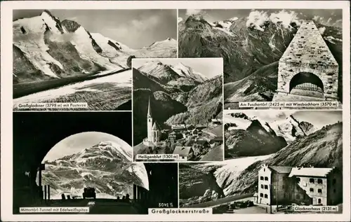 Zell am See Großglockner Mehrbild-AK 5 Alpine Foto-Ansichten 1940