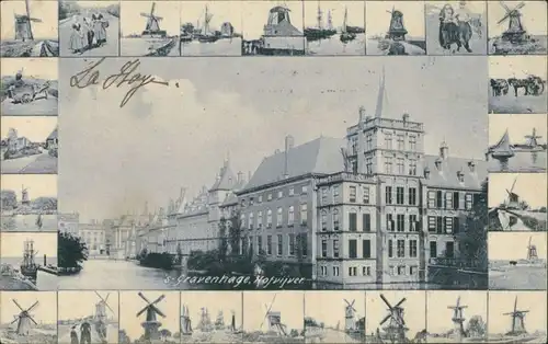 Den Haag Den Haag Mehrbildkarte mit Mühle Mühlen aus der Umgebung 1908/1906
