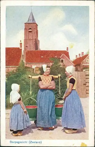 Zeeland Frauen in tradioneller Tracht Trachten-Kleidung 1928