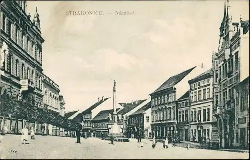 Postcard Strakonitz Strakonice Marktplatz 1922