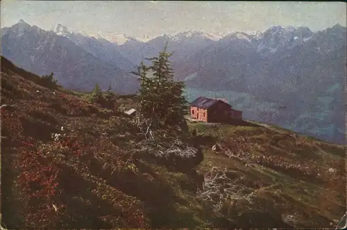 Ansichtskarte Igls Patscherkofel, Schutzhaus - Stimmungsbild 1915