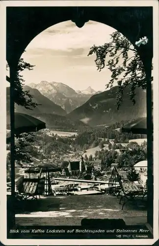 Berchtesgaden Blick vom Kaffee Lockstein auf Stadt und Steinernes Meer 1937