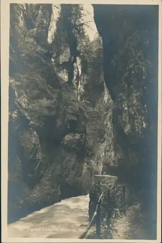 Garmisch-Partenkirchen Partnachklamm,    Waterfall Riverfalls Wasserfall 1925