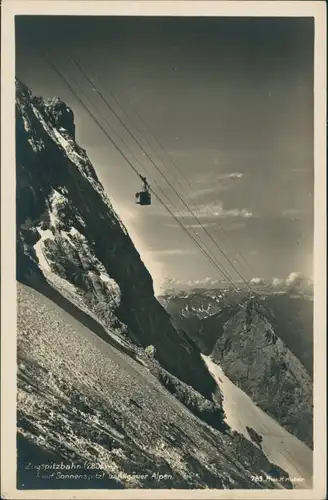 Garmisch-Partenkirchen Zugspitzbahn (Gondelbahn)  Sonnenspitzl Allg Alpen 1925