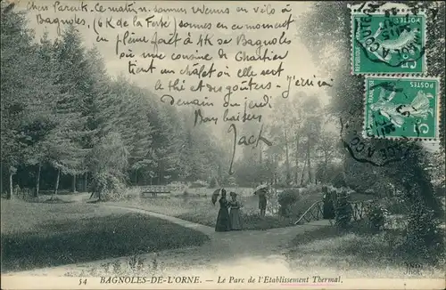 Bagnoles-de-l’Orne Le Parc de l'Etablissement Thermal  Thermalbad 1911