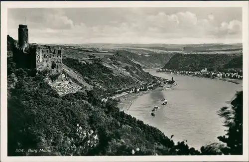 Wellmich-St. Goarshausen Burg Maus am Fluss Rhein,   Rheingold-Serie 1940