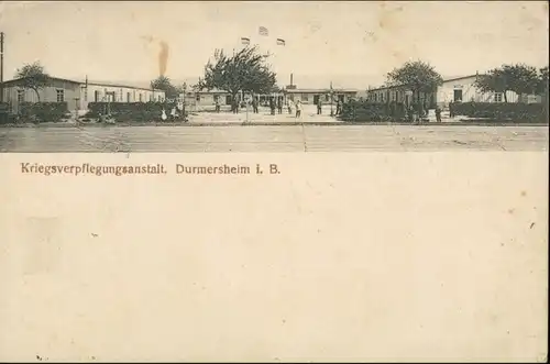 Ansichtskarte Durmersheim Kriegsversorgungsanstalt b Karlsruhe 
1915