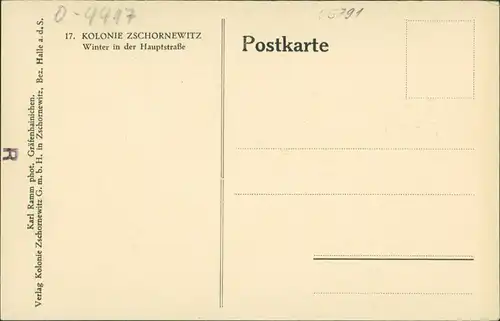 Zschornewitz Straßenpartie Kolonie b Gräfenhainichen Wittenberg 1928