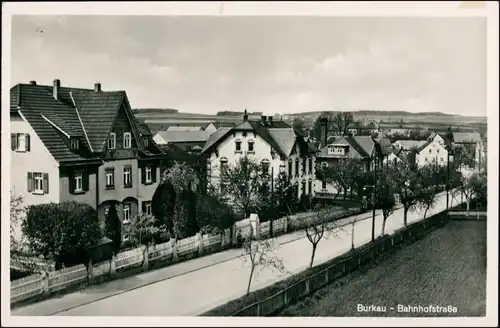 Ansichtskarte Burkau (Oberlausitz) Porchow Bahnhofstraße Oberlausitz 1934