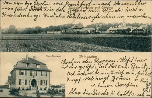 Weißkollm-Lohsa Běły Chołmc Łaz Försterei, Gärtnerei b Hoyerswerda 1916