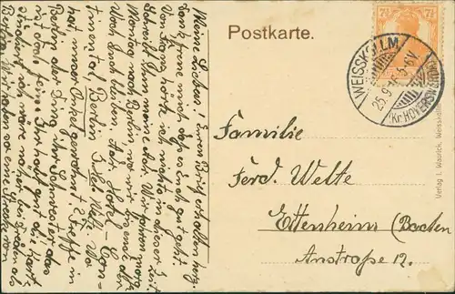 Weißkollm-Lohsa Běły Chołmc Łaz Försterei, Gärtnerei b Hoyerswerda 1916