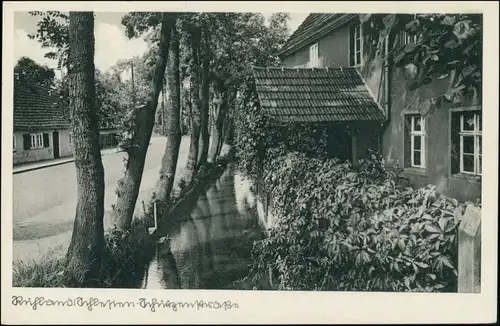 Ruhland Rólany Straßenpartie - Bach Niederlausitz b Senftenberg 1930