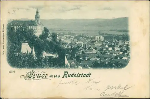 Ansichtskarte Rudolstadt Blick über die Stadt 1900