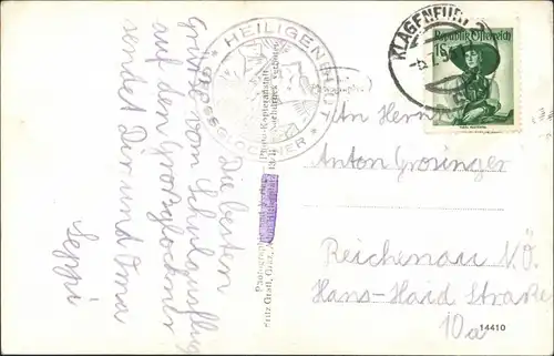 Heiligenblut am Großglockner Panorama-Ansicht, verschneite Alpen Berge 1953