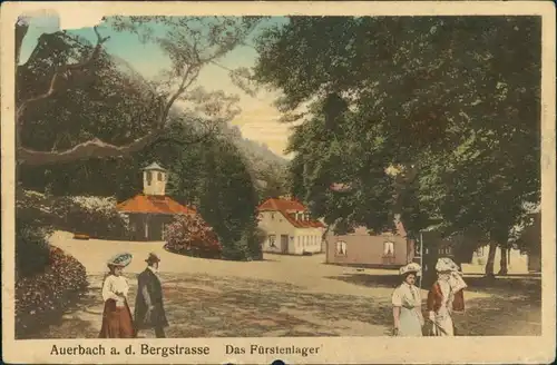 Auerbach (Bergstraße) Fürstenlager, gut gekleidete Personen, 1920