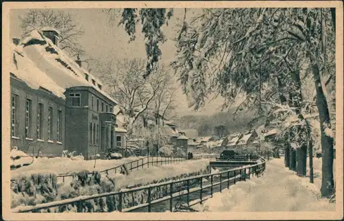 Berggießhübel-Bad Gottleuba-Berggießhübel Straßen Anlage, Fluss   Winter 1925