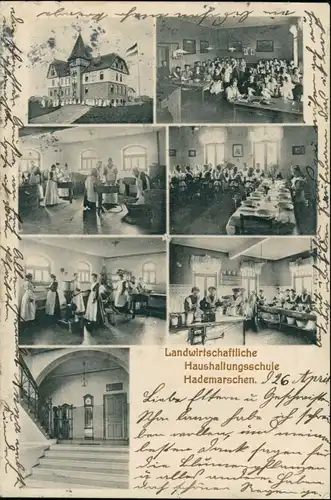 Ansichtskarte Hanerau-Hademarschen Haushaltungsschule MB 1913