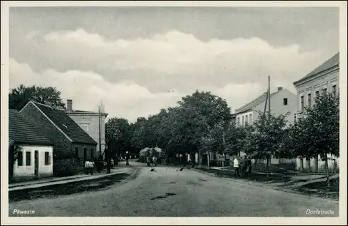 Ansichtskarte Päwesin Dorfstraße b Beetzsee 	Potsdam-Mittelmark 1930