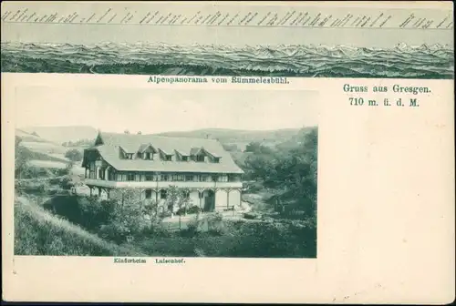 Gresgen-Zell im Wiesental Rummelsbühl Gasthaus Alpenpanorama 2 Bild 1906