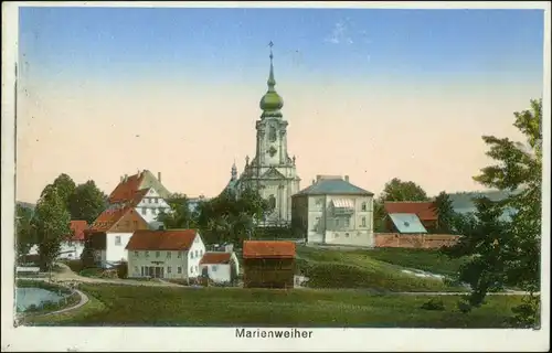Ansichtskarte Marienweiher-Marktleugast Stadtpartie 1921