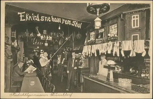 Ansichtskarte Düsseldorf Ratschlägermuseum - Innen 1928