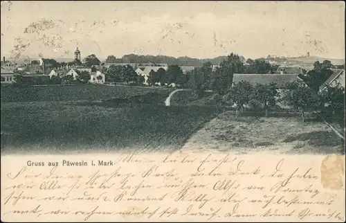 Ansichtskarte Päwesin Stadtpartie  Potsdam-Mittelmark Beetzsee 1906