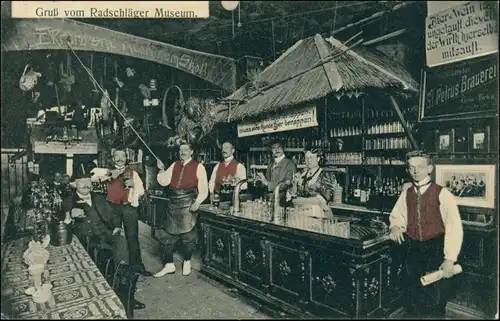 Ansichtskarte Düsseldorf Radschläger Museum - Belegschaft 1905
