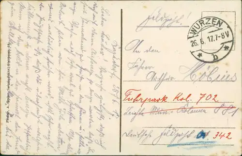Ansichtskarte Hohburg-Lossatal Kapsdorf - Restaurant Richard Baum 1917