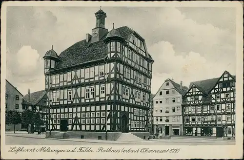 Ansichtskarte Melsungen Rathaus, Markt 1928