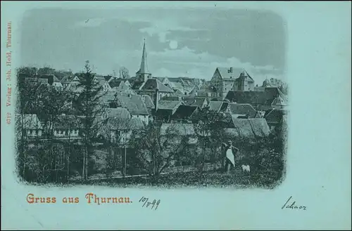 Ansichtskarte Thurnau Mondscheinlitho - Stadt 1899