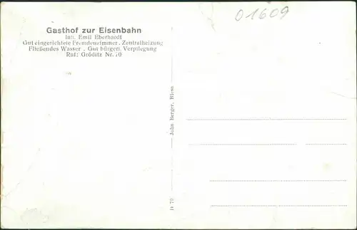 Ansichtskarte Wülknitz Gasthof zur Eisenbahn Bahnhof 2 Bild b Riesa 1932