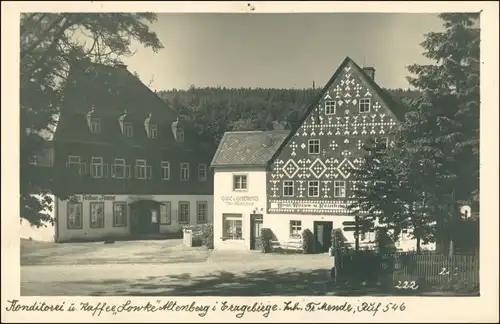 Ansichtskarte Altenberg (Erzgebirge) Konditorei & Kaffee Lowke 1944 Privatfoto
