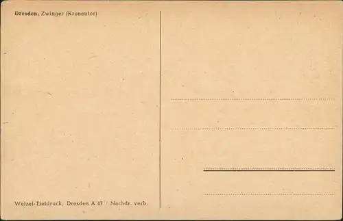 Innere Altstadt-Dresden Dresdner Zwinger Teilansicht mit Kronentor 1930