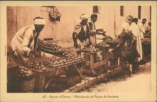 Scènes d`Orient Marchands de Figues Barbarie/Orient Händler Native Sellers 1910