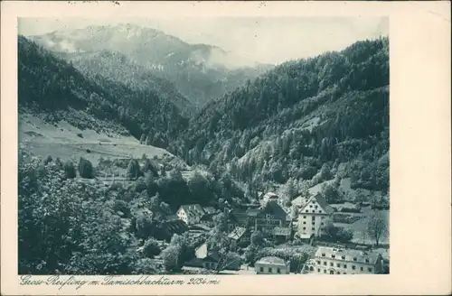 Gross-Reifling Dorf Totalansicht mit Tamischbachturm 2034 Meter 1934