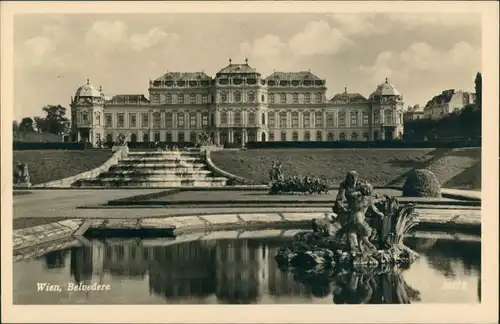 Ansichtskarte Wien Schloss Belvedere, Castle in Vienna Postcard 1950