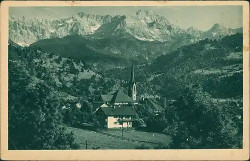 Garmisch-Partenkirchen Bergpanorama  (Berge, Bergkette) 1925