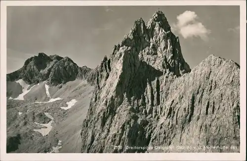 .Bayern Dreitorspitze  Meilerhütte aus, Wettersteingebirge Alpen 1950