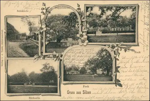 Ansichtskarte Silzen (Kr. Steinburg)-Itzehoe-Land MB: Schmiede, Fock 1904