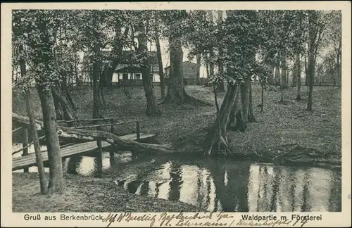 Ansichtskarte Berkenbrück Waldpartie - Försterei 1928