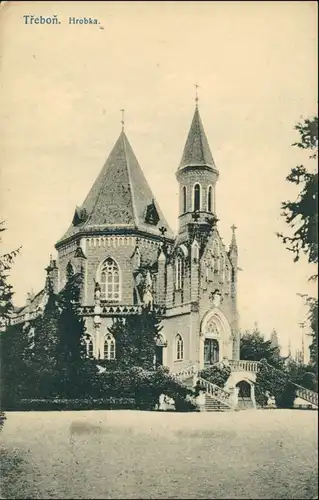 Postcard Třeboň Hrobka - Kirche 1944