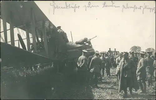 Foto  Soldaten Flugzeug Res Inf. Rgt 245 1916 Privatfoto